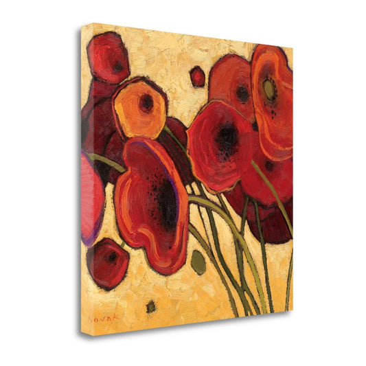 35x22 x 35x22 Poppies Wildly I by Shirley Novak Fine Art Giclee Print GFK1_T3ARA75