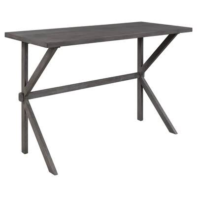 Farmhouse Rustic Counter Height Wood Kitchen Dining Table for Small Places, Gray Gracie Oaks ALN8_M7WLC97