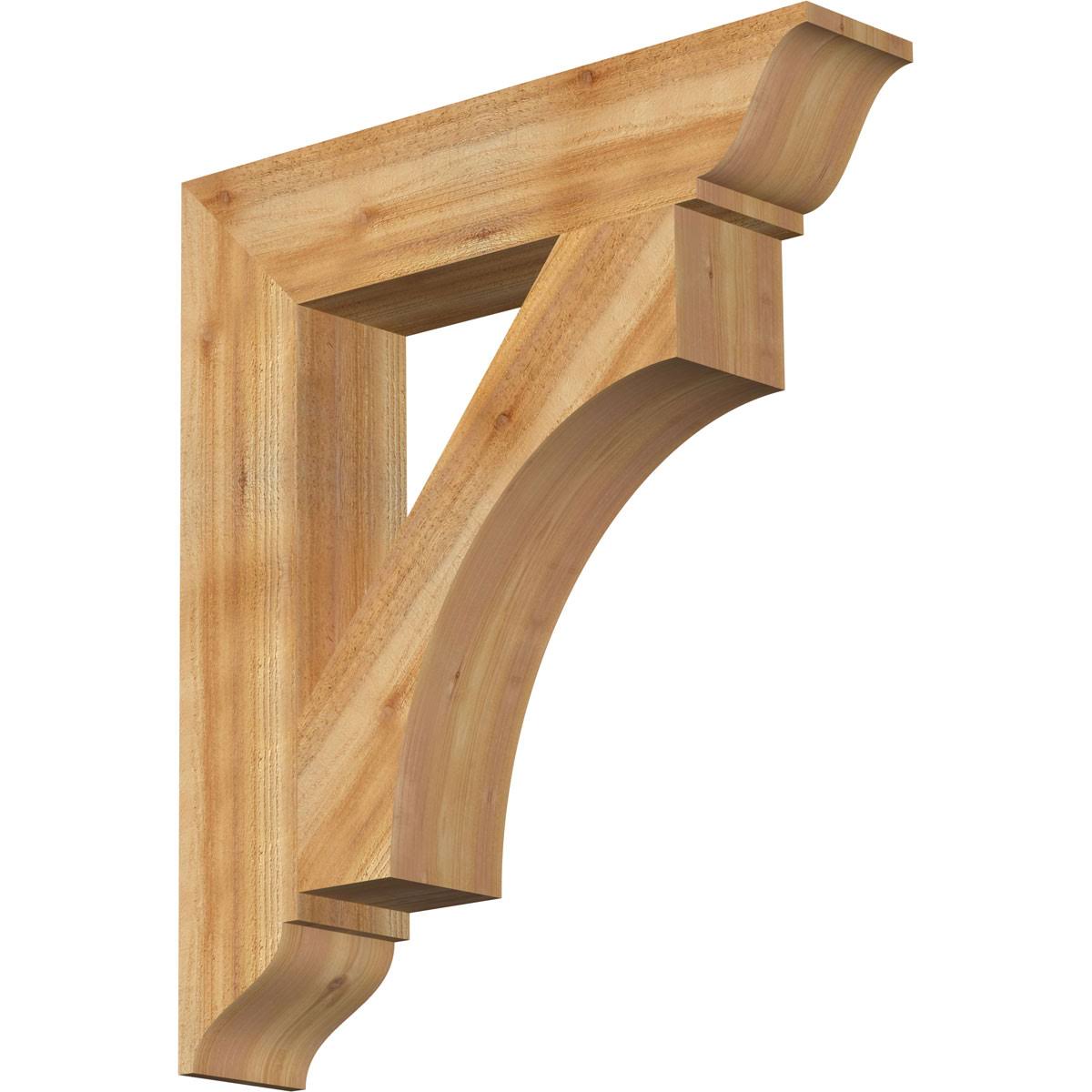 Ekena Millwork BKT06X30X34WTL01RWR 6x22W x 30x22D x 34x22H Westlake Traditional Rough Sawn BRACKET, Western Red Cedar RAD7_N4CTM80