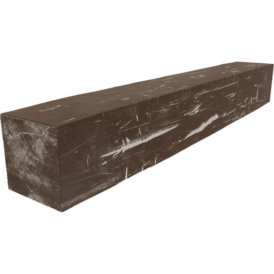 Ekena Millwork MANUHH08X08X60VM 8x22H x 8x22D x 60x22W Hand Hewn Faux Wood Fireplace Mantel, Vintage Mahogany IHS0_S3QGP11