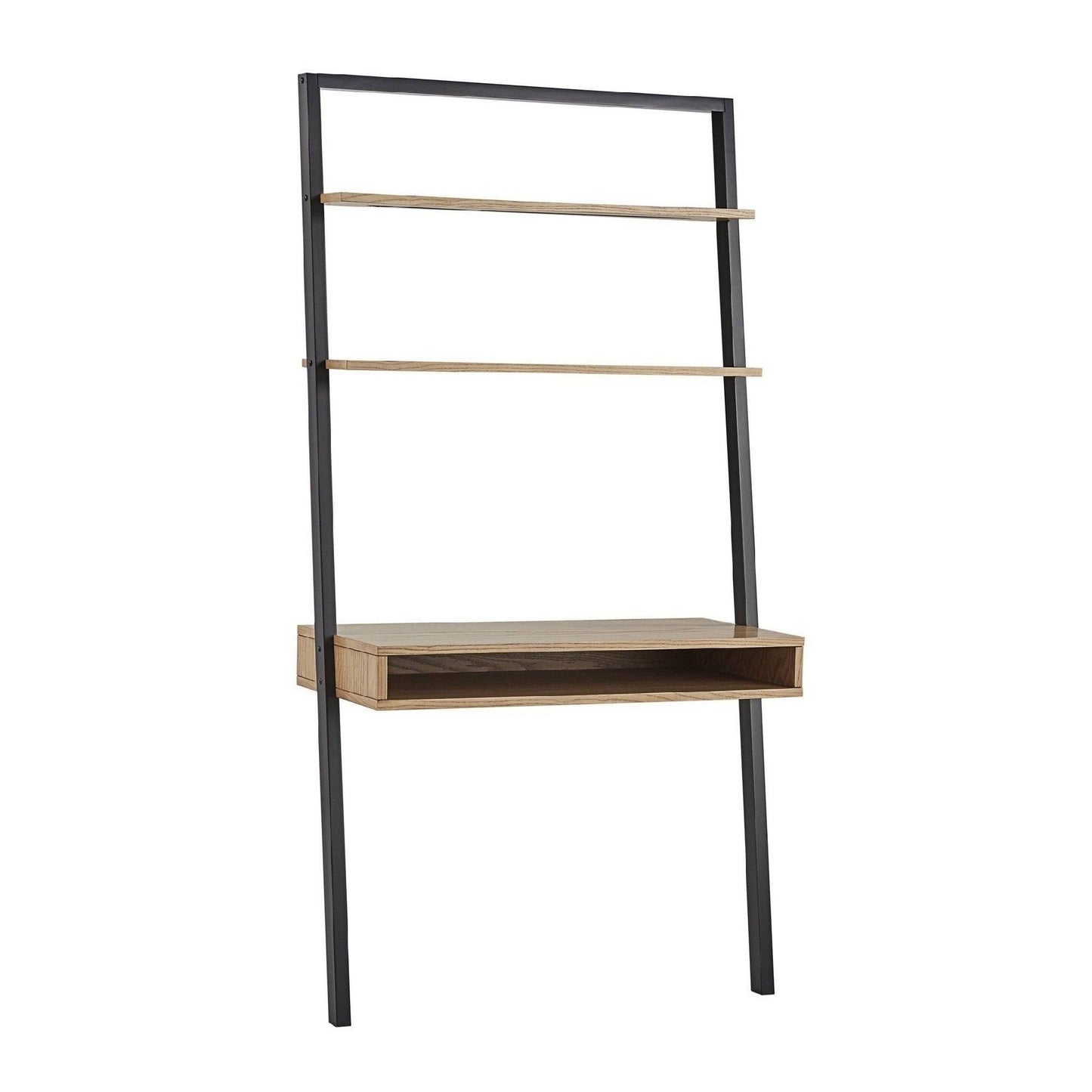 Ranell Leaning Ladder Shelves by Inspire Q Modern - (1) Leaning Desk - Black and Oak Finish SPE4_I3TXG40