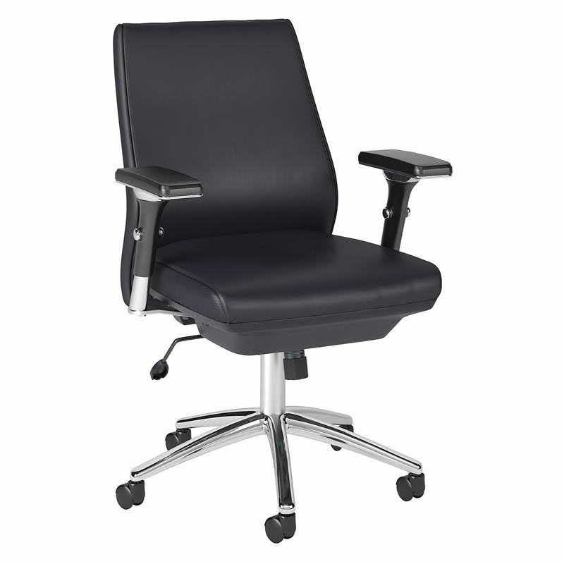 Move 40 Series Mid Back Leather Executive Office Chair in Black - Bonded Leather - M4CH1602BLL-Z VBB9_V2CWK98