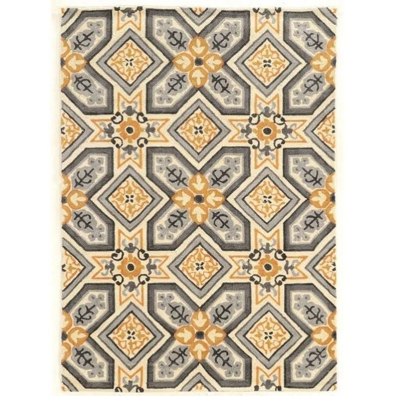 Riverbay Furniture 8 x 10 Hand Tufted Rug in Gray TPU9_U4VSQ66