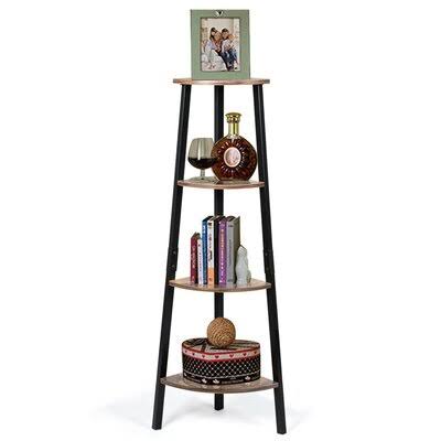 4-Tier Corner Shelf Metal Storage Rack Bookcase Plant Display Stand 17 Stories LQT4_T4YUZ77