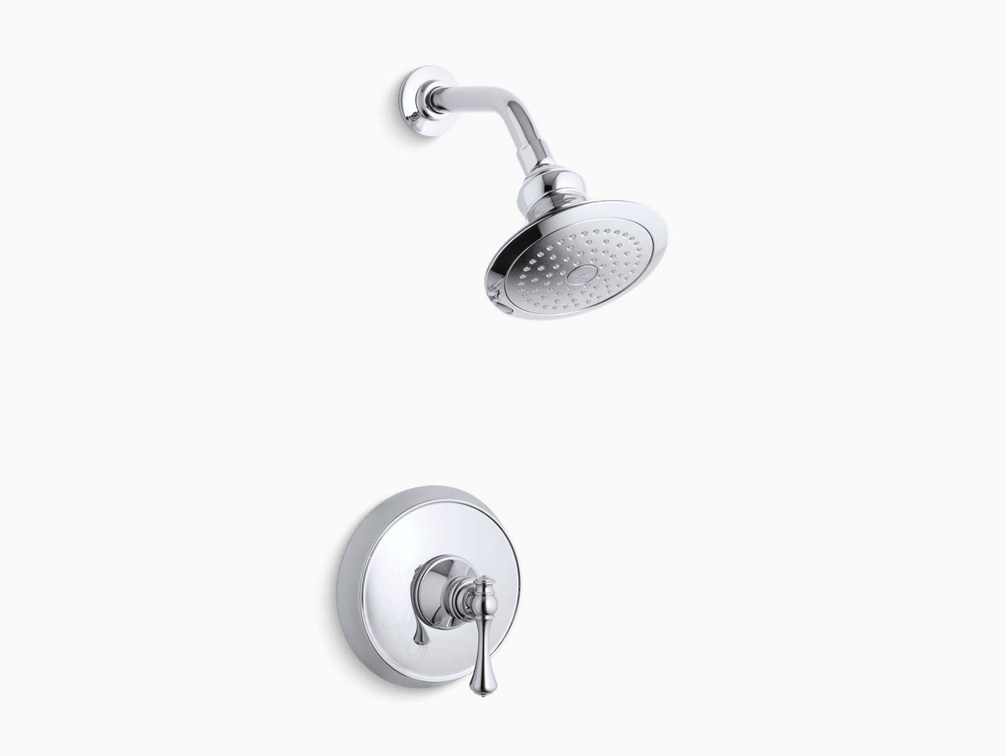 Kohler TS16114-4A-CP Revival Rite-Temp Shower Valve Trim with Traditional Lever Handle and 2.5 GPM Showerhead OBT8_T3MDK21