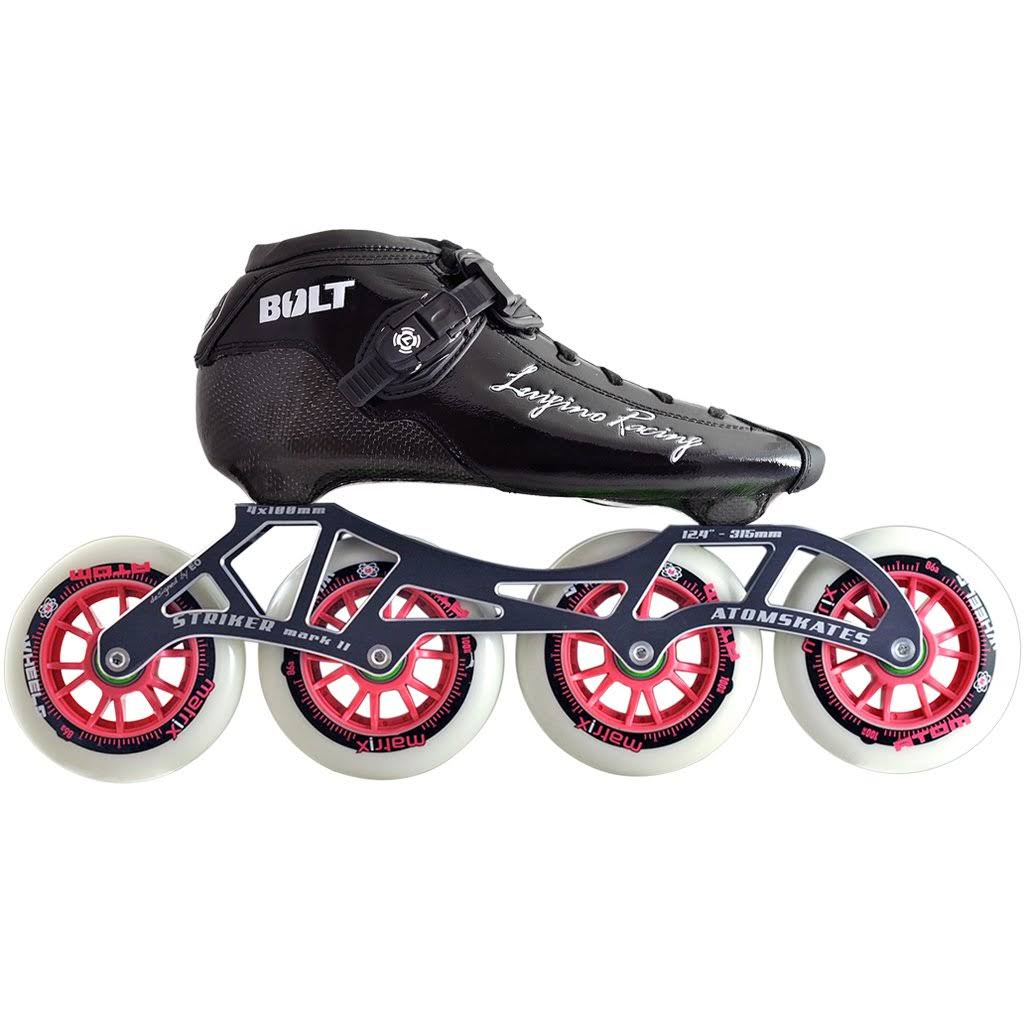 Atom Luigino Bolt Inline Skate Package, Size: Wheels MatriX100mm Pink UCK6_B6NYH28