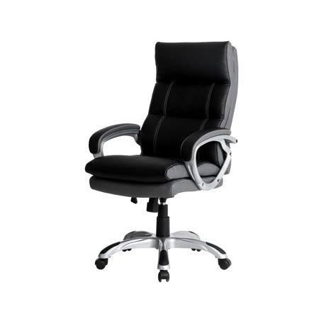 Glitzhome PU Leather Gaslift Adjustable Swivel Office Chair, Black GXC8_D6IOM48