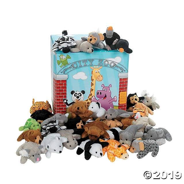 50 pc. Mini Zoo Stuffed Animal Assortment SQA5_C7EFO31