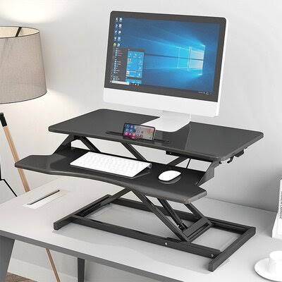 Stand Up Desk Converter Standing Desk with Height Adjustable Workstation Riser Inbox Zero KJO9_X6XCV40