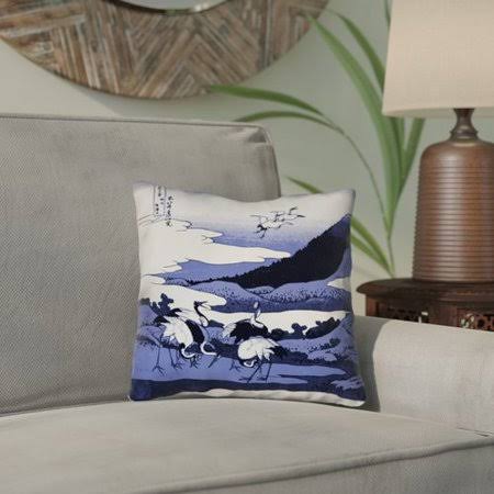 Bloomsbury Market Montreal Japanese Cranes Pillow COVER, Purple VPL4_S0KXT17