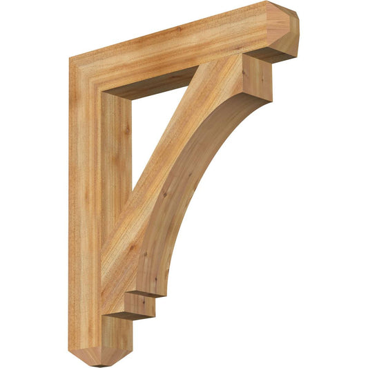 Ekena Millwork 6x22W x 36x22D x 42x22H Imperial Craftsman Rough Sawn BRACKET, Western Red Cedar HFR0_S2LJR11