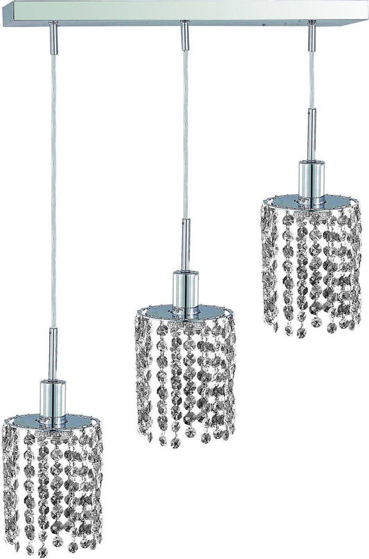 Elegant Lighting 1283D-O-R-CL/SA Mini 3 Light Chrome Pendant IJT7_V8DRP37