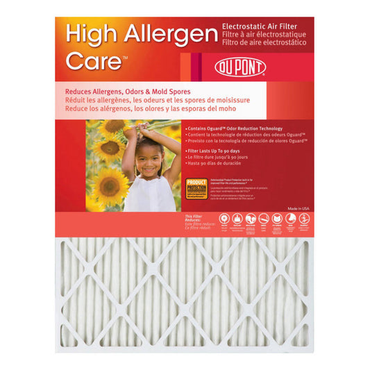 Dupont High Allergen Care Electrostatic Air Filters, 36 inchh x 14 inchw x 1 inchd, Pack of 4 Filters ATY7_M6WMZ54