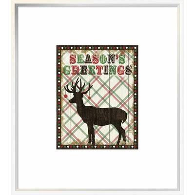 Simple Living Holiday Seasons Greetings by Michael Mullan - Picture Frame Textual Art Print East Urban Home Format: Framed Canva SZH1_Z9RCX27