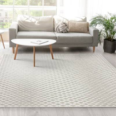 Markey Geometric Gray Indoor / Outdoor Area Rug George Oliver Rug Size: Rectangle 9&2x22 x 12& KQW2_O6CHO24