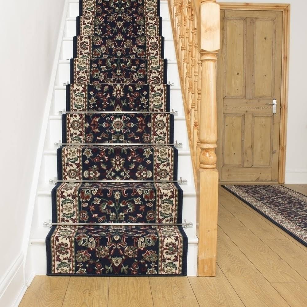 runrug USA Persian Blue Stair Carpet Runner Length: 21 foot, Width QWK7_G4GIW50