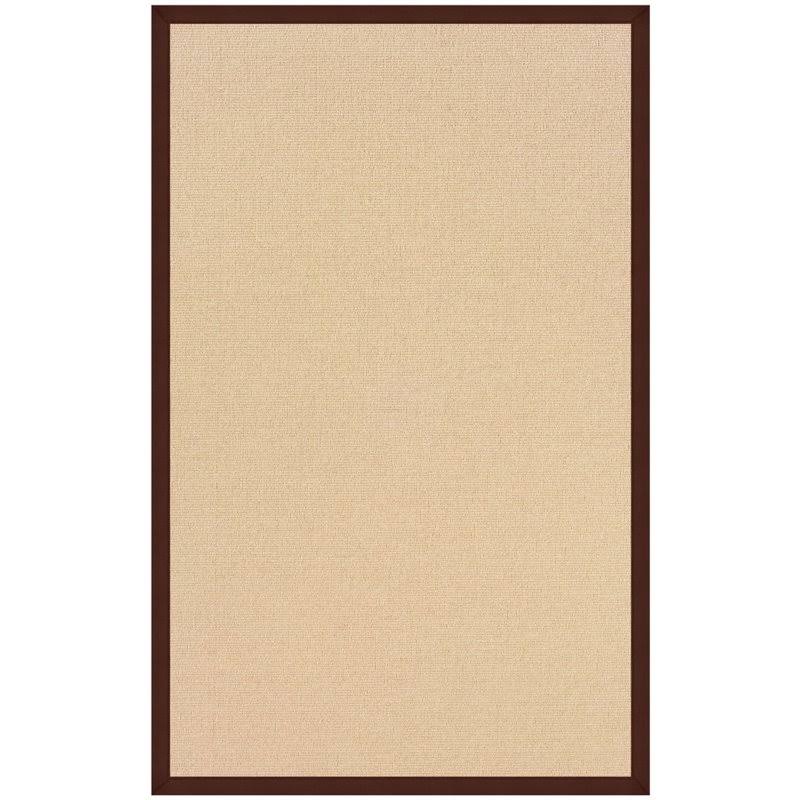 Riverbay Furniture 5 x 8 Transitional Wool Rug in Natural and Brown TKP0_E5MMH99