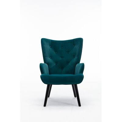 Accent Chair Living Room/Bed Room, Modern Leisure Chair George Oliver Fabric: Teal Velvet NOE7_R5QSF94