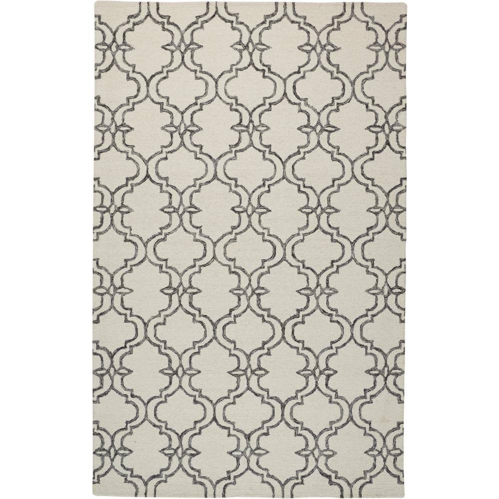 Weave  Wander Veran Charcoal/Ivory 8& x 10& Area Rug, Gray OBY7_U2DZG32