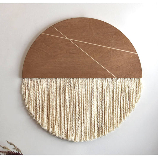 Brick City Textiles Boho Round Cotton Macrame Wall Hanging - 23 x 23 LQM1_V8PFS93