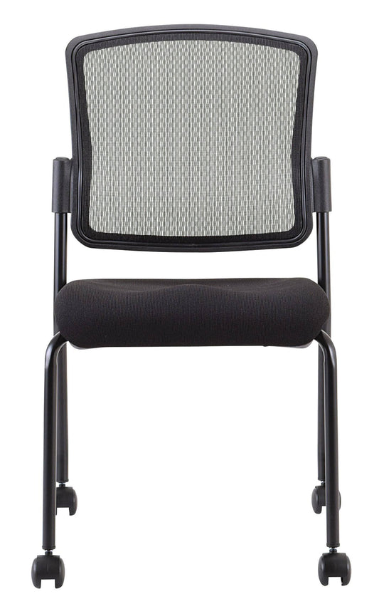 19x22 x 25x22 x 35.5x22 Black Mesh Fabric Guest Chair FOT6_I4VGT51