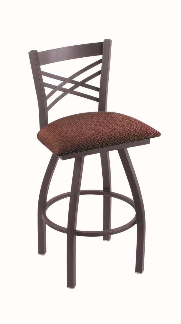 Holland Bar Stool Catalina 30x22 Swivel Bar Stool Finish: Pewter, Upholstery: Axis Paprika UJK3_E7UGS36