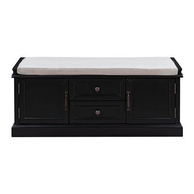 Dorfman Drawer Storage Bench Canora Grey Color/Pattern: Black CGT0_A7VPR41