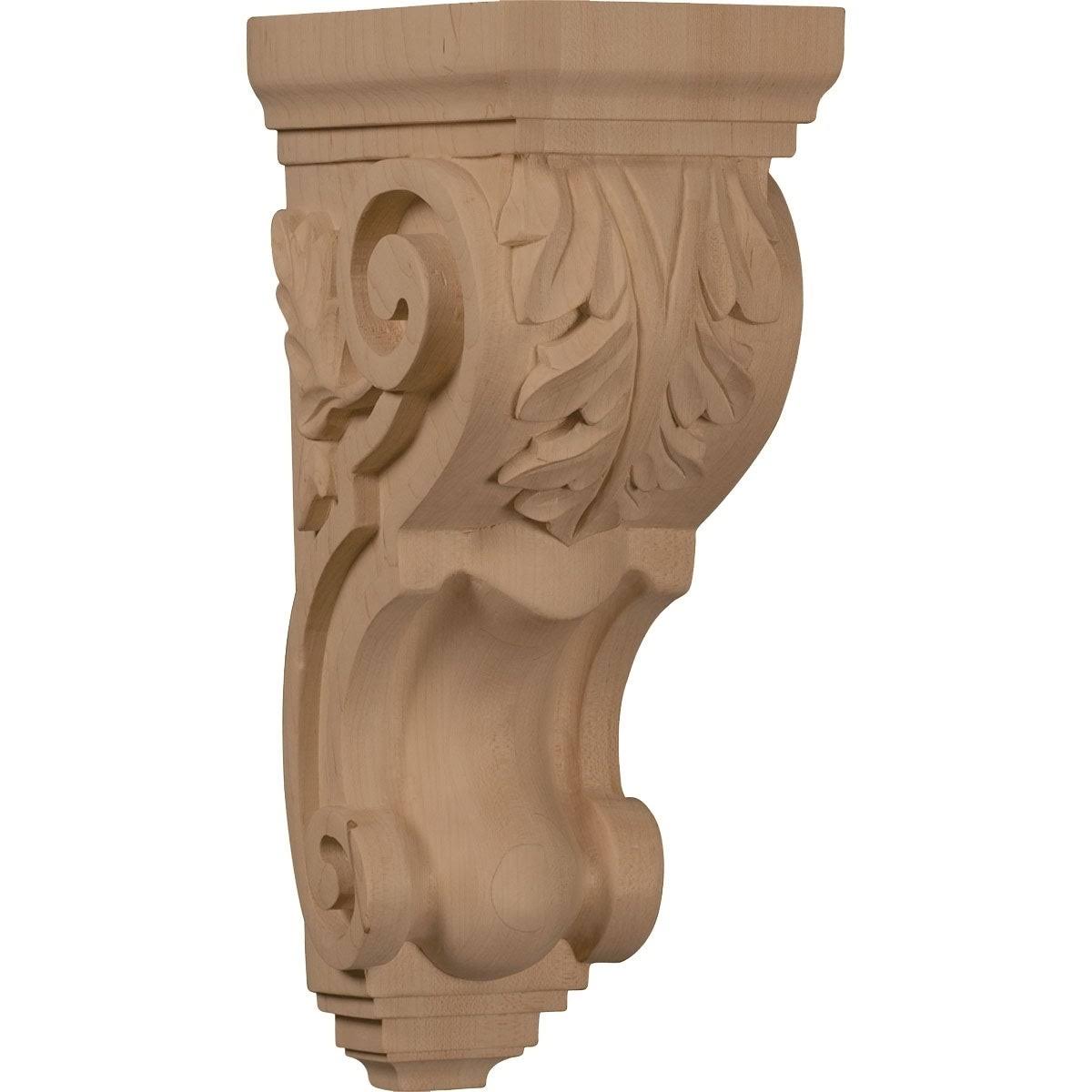 Ekena Millwork CORW05X07X14TAWA 5x22W x 7x22D x 14x22H Large Traditional Acanthus Corbel, Walnut NMI2_X5QFL43