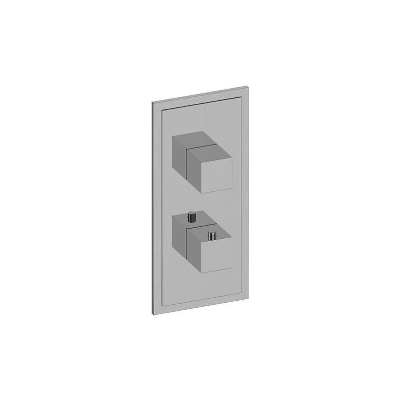 Graff G-8081-SH0-T M-Series Transitional Square 2-Hole Trim Plate with Square Handles (Vertical Orientation) Polished Chrome Sho IDT6_S5WPY08