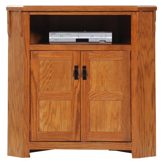 American Heartland 88734MDFP 41 in. Oak Promo Tall Corner TV Stand Medium CIZ7_B4RRA11