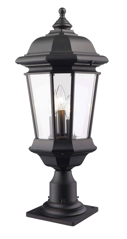 New Zlite Product Melbourne Collection 3 Light Outdoor Pier Mount Light in Black Finish UXA5_C2KBY21