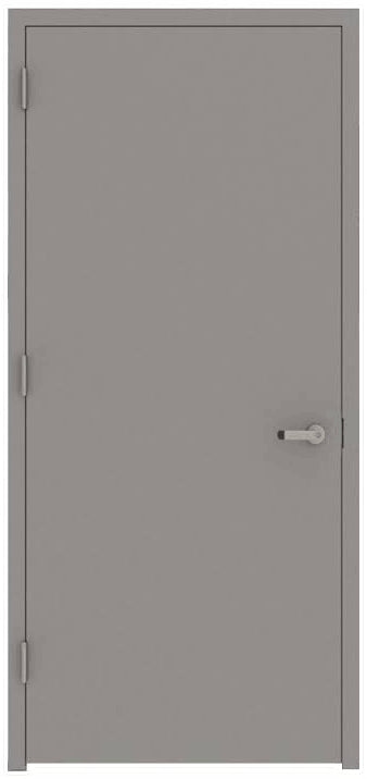 L.I.F Industries 36 in. x 84 in. Gray Flush Right-Hand Fire Proof Steel Prehung Commercial Entrance Door with Welded Frame QZH0_T0RKO63