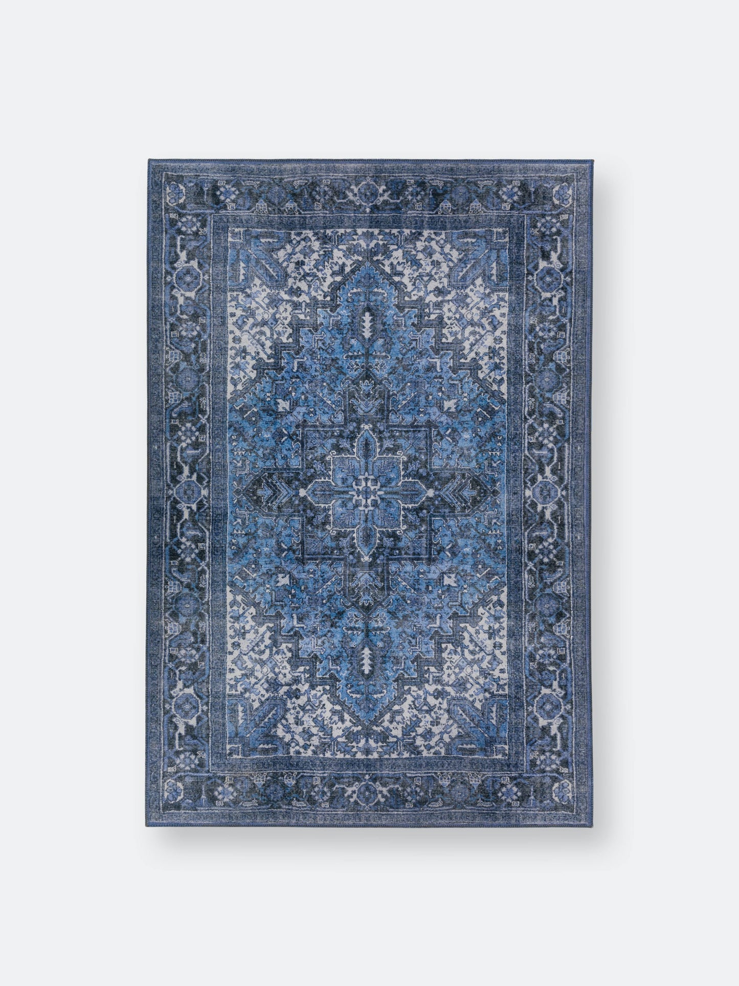 Addison Kensington Blue Non-Skid Persian Area Rug 5& x 7&7x22 SHP2_E5UGL80