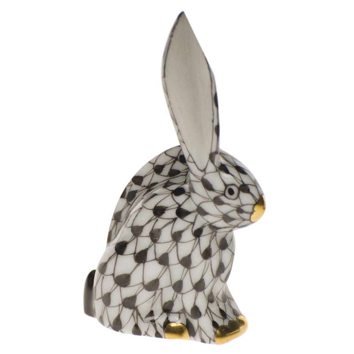 Herend Miniature Rabbit Black MIY4_X6DSJ98