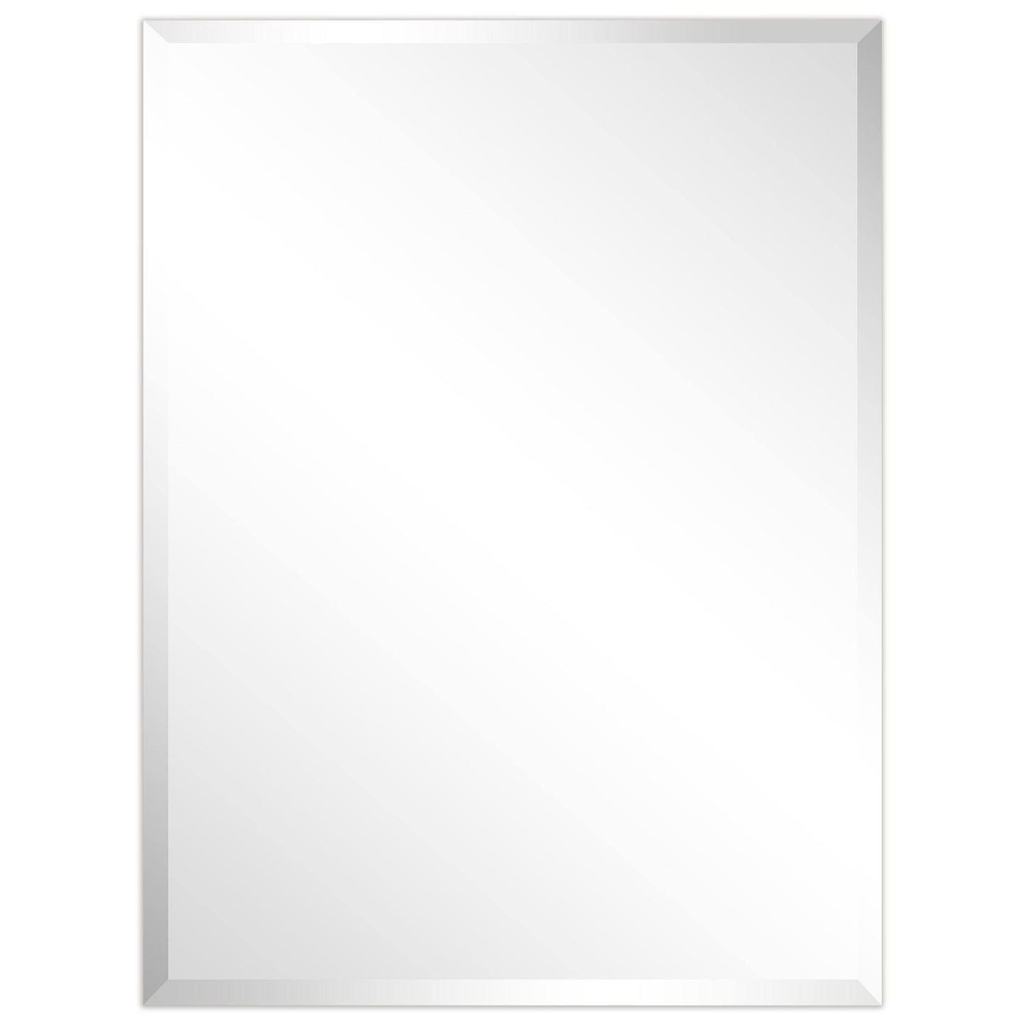 Frameless Beveled Prism Wall Mirror-Square/Rectangluar - Clear - 30 in. x 0.39 in. x 40 in. RXT2_C8LNQ51