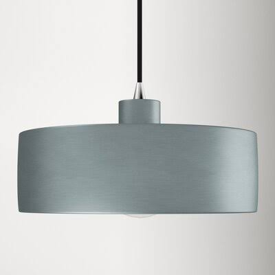 Logan 1 - Light Single Drum Pendant AllModern Finish: Polished Chrome, Shade Color: Harvest Yellow Slate LAF7_Z5SHH55