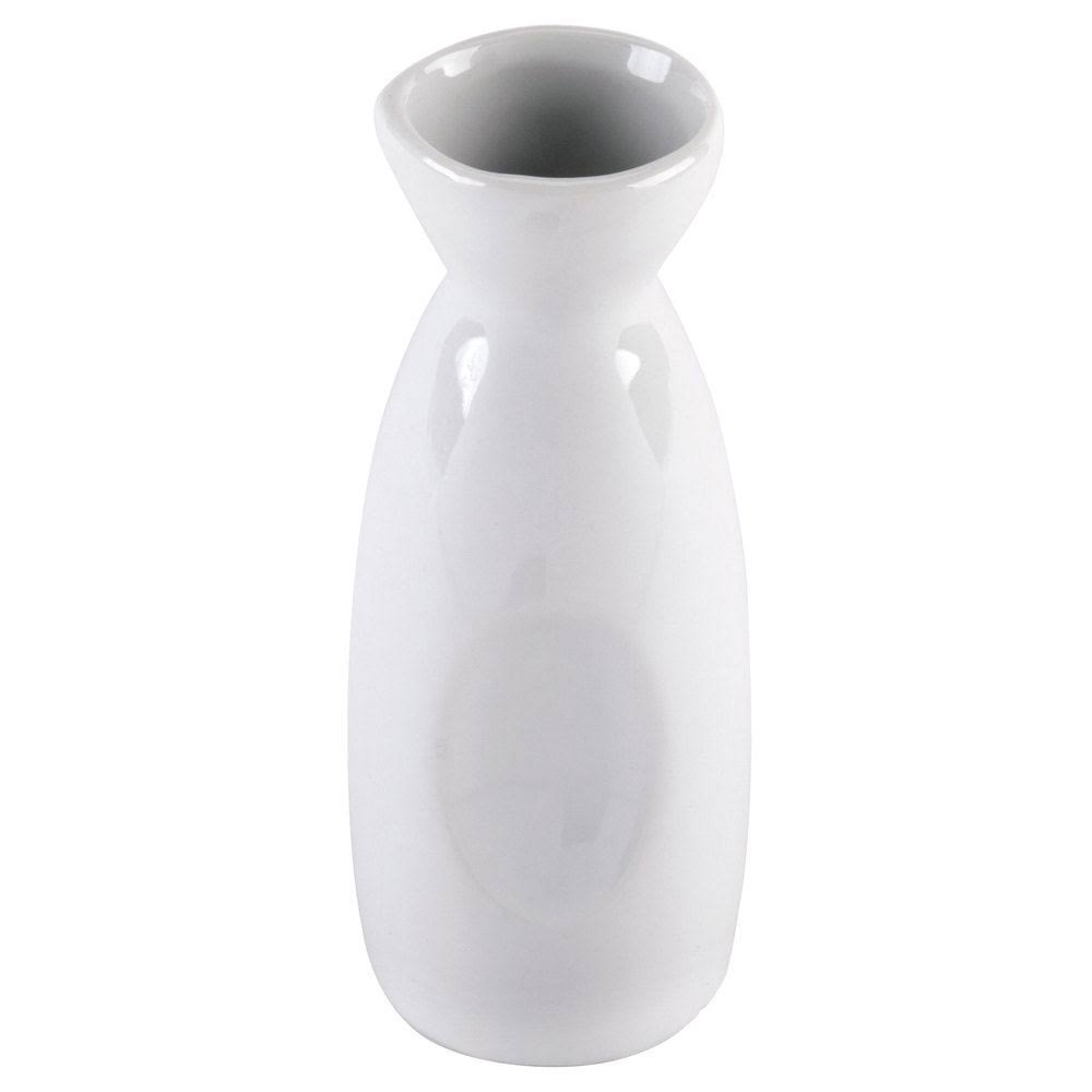 Sake 9 oz. Porcelain Sake Bottle 6 inch Tall White Porcelain,3 Packs OWO1_L6CHJ01