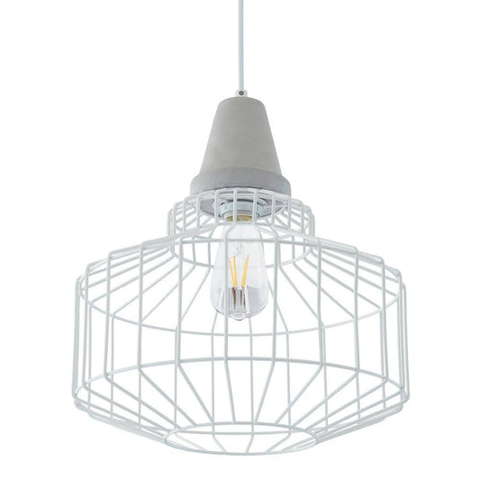 Southern Enterprises Xinna 3-Light White Cage Pendant (3-Piece Set) FIE1_I9DFY41