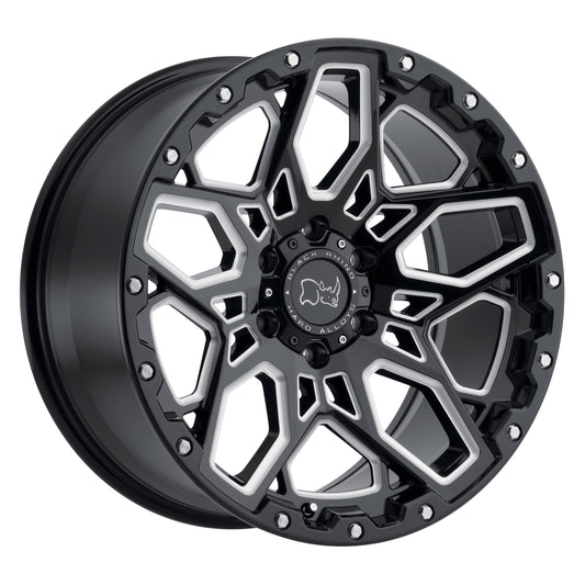 Black Rhino Shrapnel Milled Gloss Black Wheels | 1795SHR126140B12 AAY9_G1HWQ76