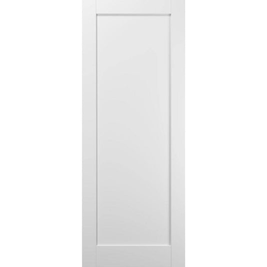 SARTODOORS Slab Barn Door Panel 30 x 96 | Quadro 4111 White Silk | Modern Doors | Pocket Closet Sliding DQK8_M2IUM86