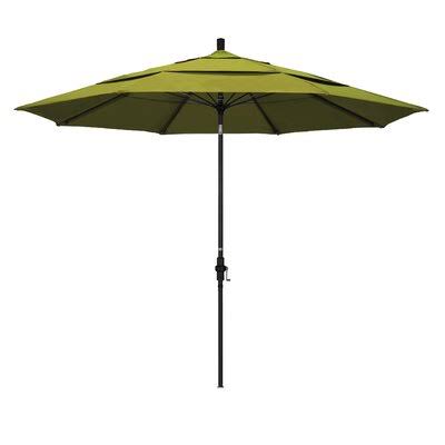 Mariyah 11& Market Umbrella Arlmont  Co. Frame Color: Bronze, Fabric Color: Olefin-Kiwi SGT6_X6HSO93