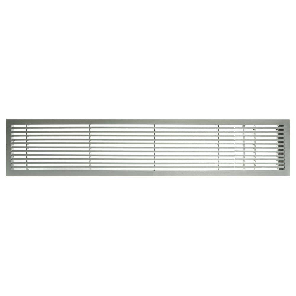 Architectural Grille 200063621 AG20 Series 6x22 x 36x22 Solid Aluminum Fixed Bar Supply/Return Air Vent GRILLE, Brushed Satin wi OOB3_F9CDB99