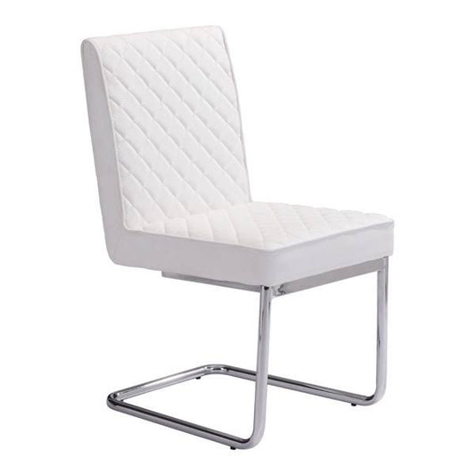 Zuo Quilt Armless Dining Chair, Set of 2 - White VXP6_A3BHX13