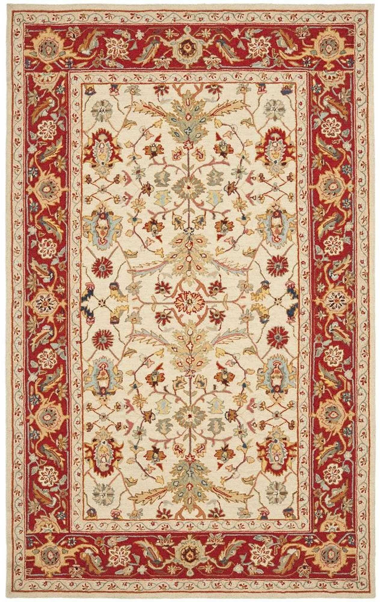 Safavieh Chelsea HK751C 8&9x22 x 11&9x22 Ivory / Red Area Rug LOT4_D9EPX11