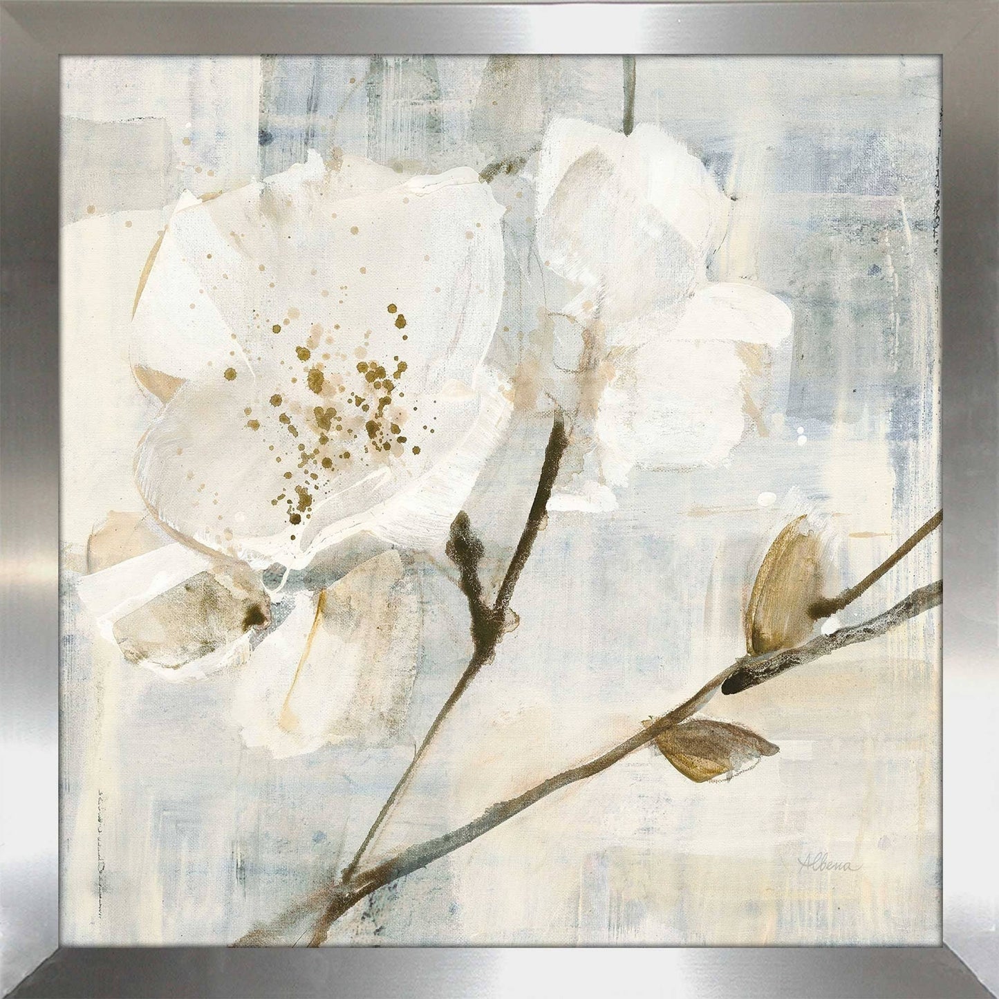 Picture Perfect International Albena Hristova Elegance I Greige Framed Plexiglass Wall Art, Size: 39.5 x 39.5, Silver LGG2_L0WKZ09