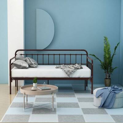 Twin Iron Daybed Dumee Color: Brown WUQ6_P0JKG48