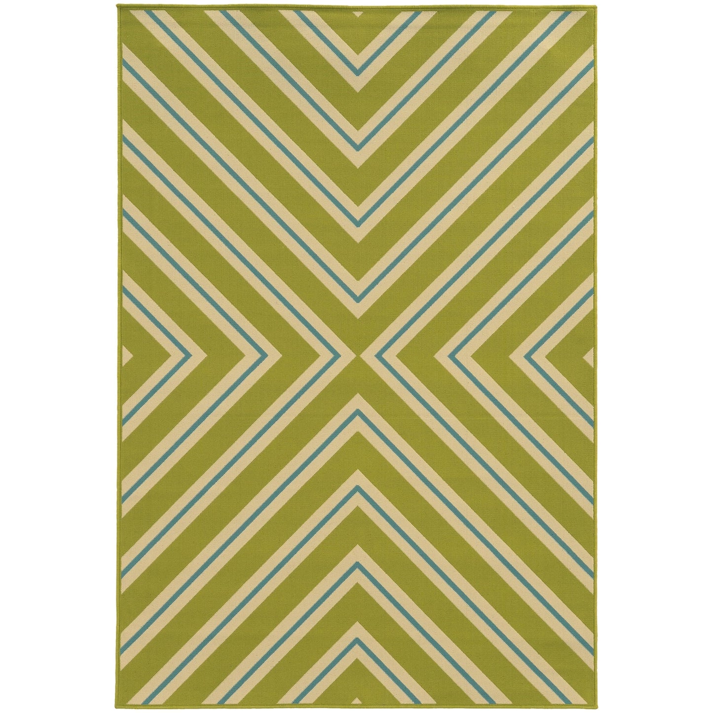 Rio Mar Diagonal Stipe Indoor/ Outdoor Area Rug Lime Green/Blue 8&6x22 x 13& 9& x 12& Outdoor, Indoor Patio, Dining Room BYM7_Q5WCN48