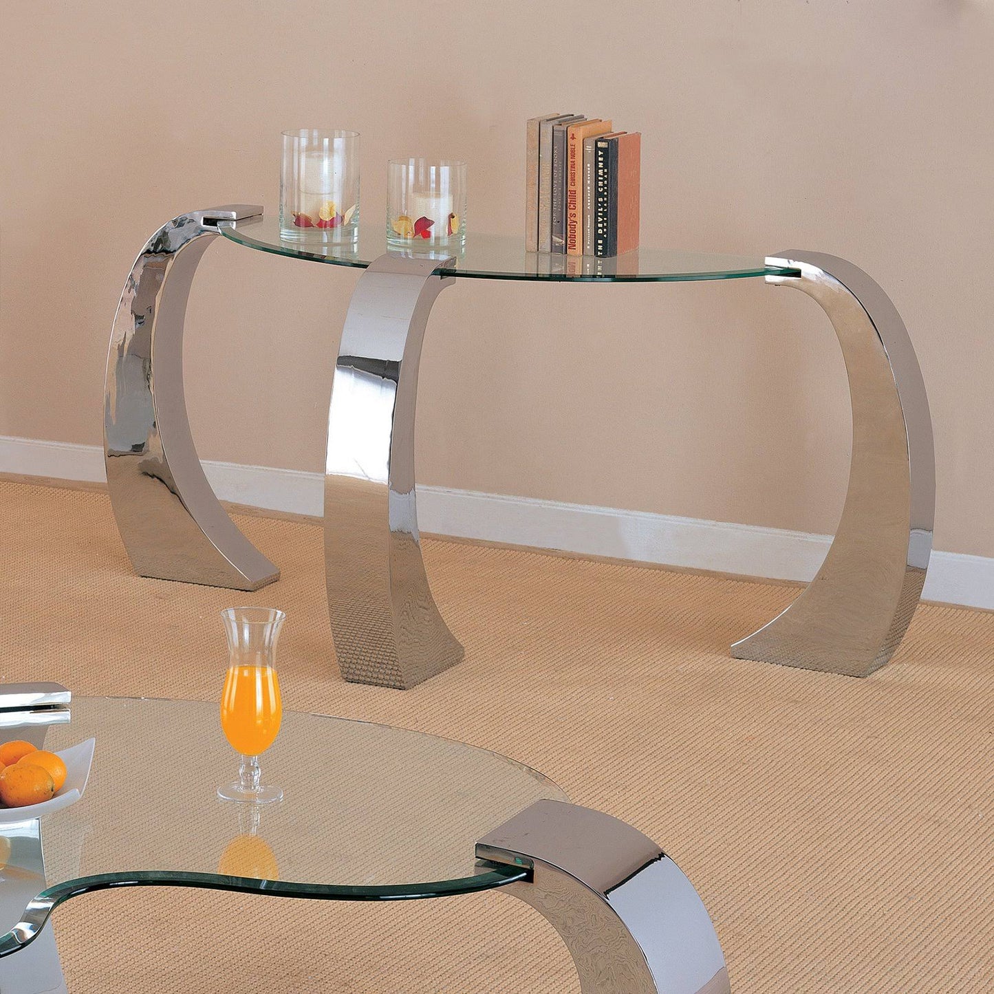 Coaster Contemporary Silver Sofa Table 720059 AON6_H7EWI75