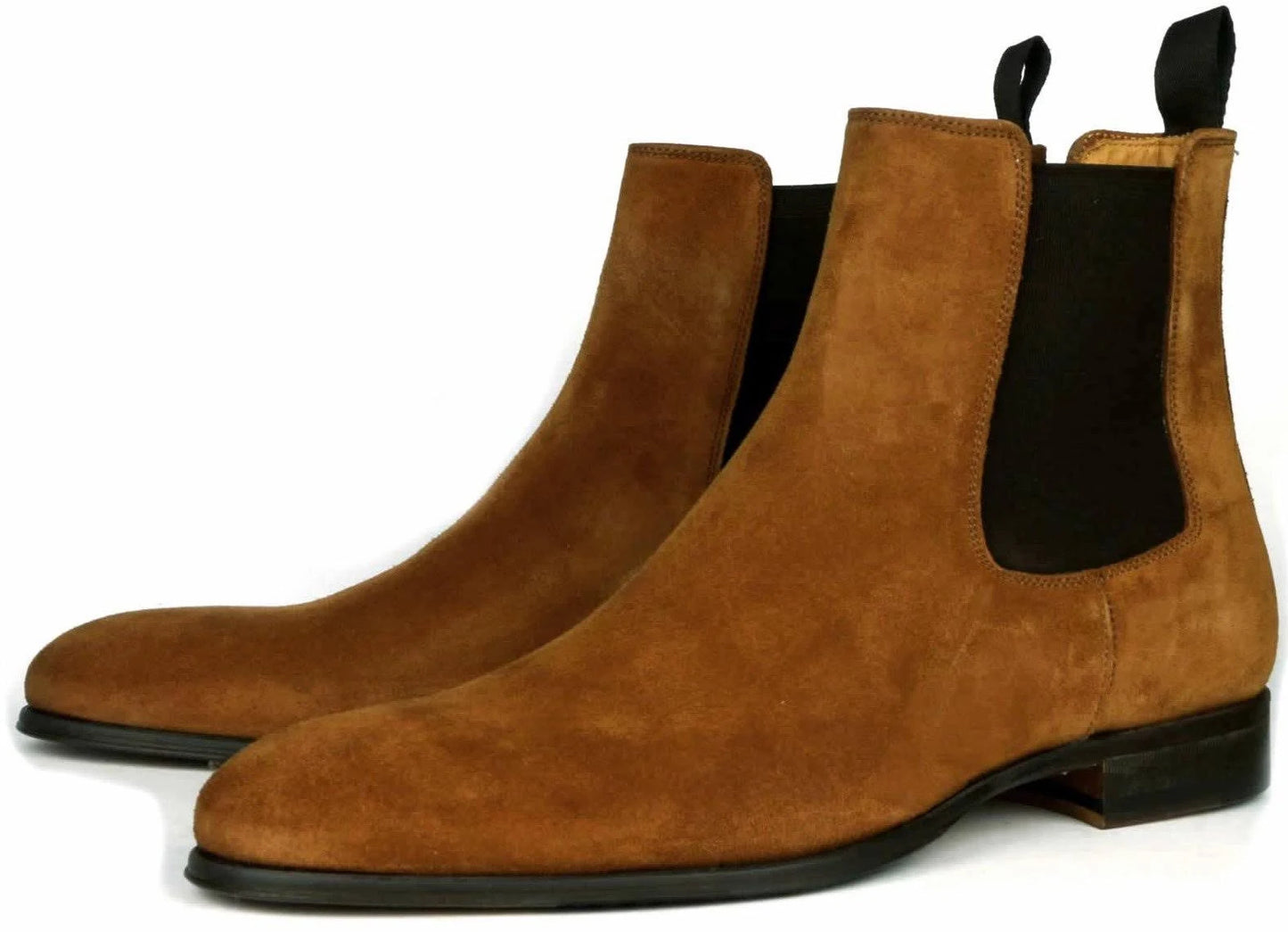 Thomas Bird Italian Made Mens Chelsea Boot - Tan Suede, US 7.5 Suede OLF8_V4FOS76