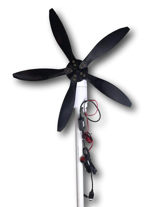 33W 12V and USB Cyclone Swivel Wind Turbine Generator Windmill, Small and Portable, for RV, Camping, Tailgating, Lightweight KIG3_W3YOZ60